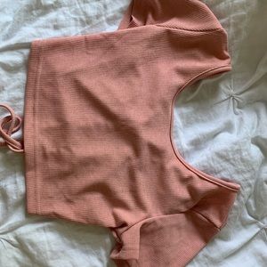 Shein Pink cropped T